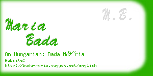 maria bada business card